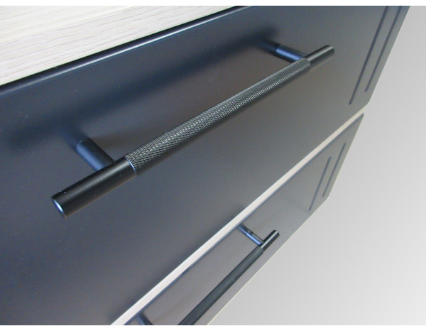 Ensemble meuble CUT bois, noir mat l,80 cm avec vasque céramique et miroir - Brico Dépôt