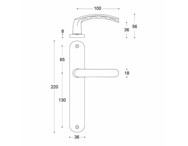 Ensemble de poignée de porte BUDGET EA195 ONYX TB noir entraxe 195 mm - Brico Dépôt