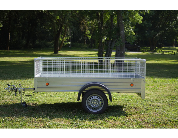 Remorque de 2,91m + rehausse+ antivol - 500 kg acier galvanisé 291 x 159 cm - Brico Dépôt