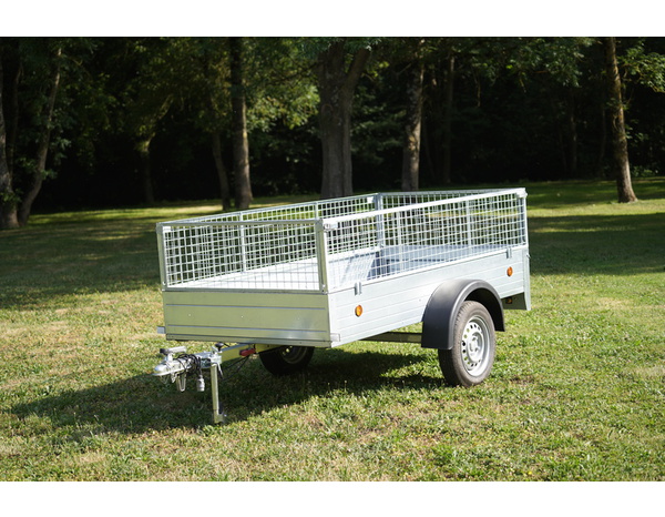 Remorque de 2,91m + rehausse+ antivol - 500 kg acier galvanisé 291 x 159 cm - Brico Dépôt