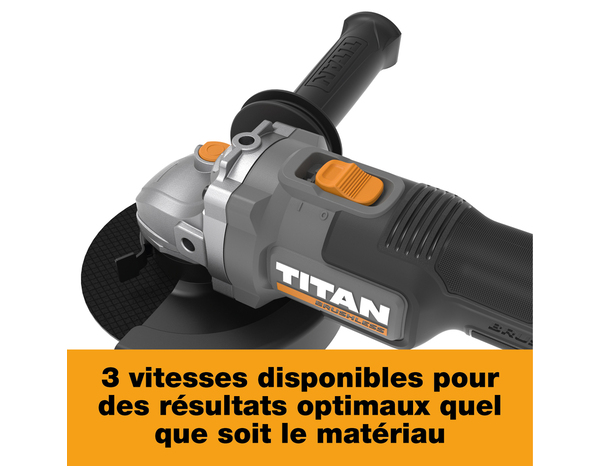 Meuleuse d'angle sans fil 18V, 125 mm, 3 vitesses - Titan - Brico Dépôt