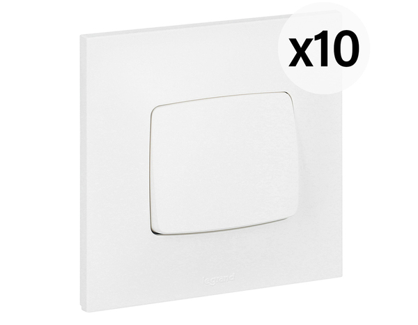 Lot 10 va-et-vient encastrables NEPTUNE 10A, 250V blanc - Legrand - Brico Dépôt