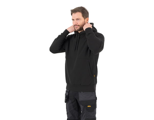 Sweat à capuche noir LEERDAM L en polaire - Brico Dépôt