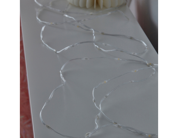 Guirlande lumineuse 100 micro LED blanc chaud 495 cm 2700K - Brico Dépôt