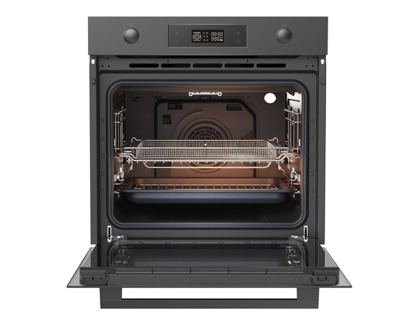 Four pyrolyse verre noir 70L -  59,5 x 59,5 x 55,5 cm - Cooke and Lewis - Brico Dépôt