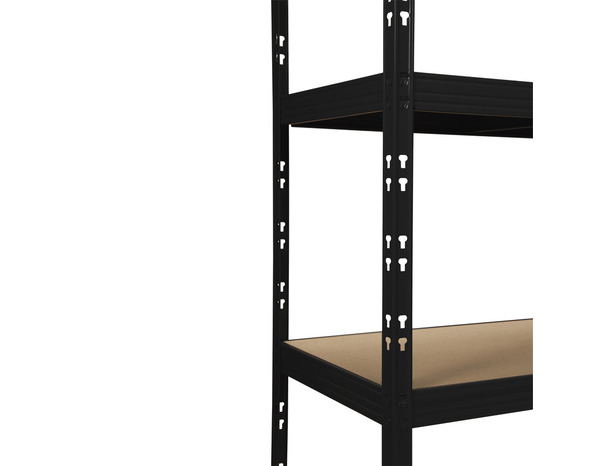 Etagère bois/métal noire 400 kg - 185 x 180 x 60 cm - Brico Dépôt