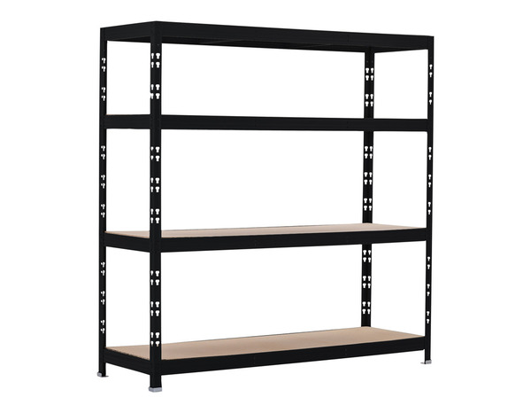 Etagère bois/métal noire 400 kg - 185 x 180 x 60 cm - Brico Dépôt