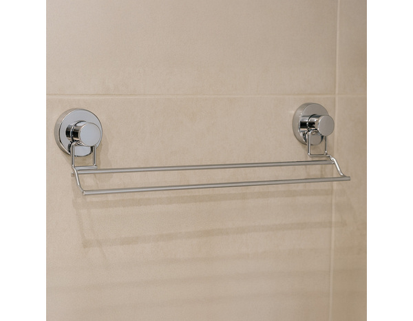 Porte serviette 2 barres chromé ventouses - Brico Dépôt