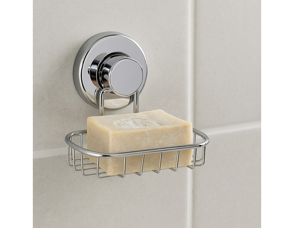 Porte savon chromé ventouse - P. 11,3 cm x H. 5,7 cm x l. 13,4 cm - Brico Dépôt