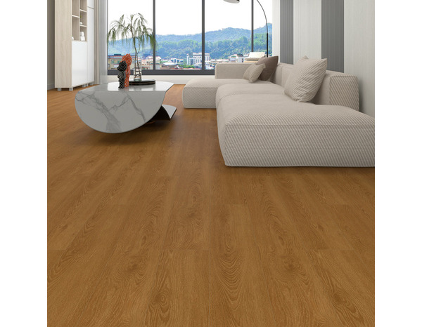 Lame PVC HANA 4 mm marron mat effet bois brut 122x18,1 cm clipsable antidérapante - Brico Dépôt