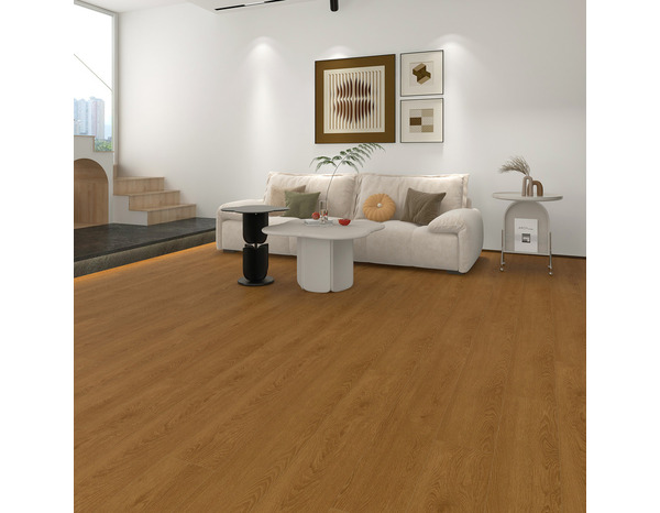 Lame PVC HANA 4 mm marron mat effet bois brut 122x18,1 cm clipsable antidérapante - Brico Dépôt