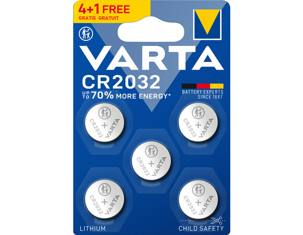 Lot de 4+1 offerte pile lithium CR2032 - Varta - Brico Dépôt