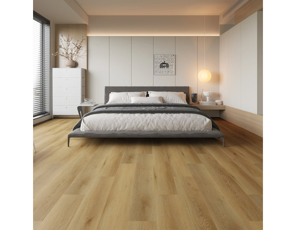 Sol pvc effet bois brut mat blond, Ep.3,5 + 1 mm de sous-couche intégrée - 122 x 18,2 cm - Brico Dépôt