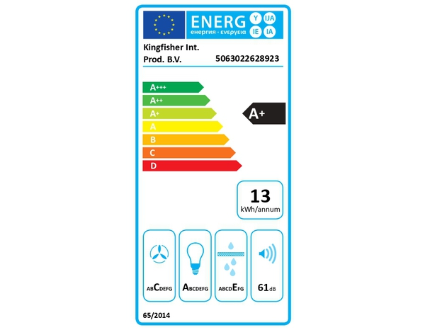 Hotte aspirante inclinée, noire - l.60 x H.88,5 x P.31,5 cm - Brico Dépôt
