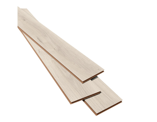 Sol stratifié à clipser AC5 Ep.8 mm marron effet bois ECAGR - L.129,2 x l.19,3 cm - Brico Dépôt