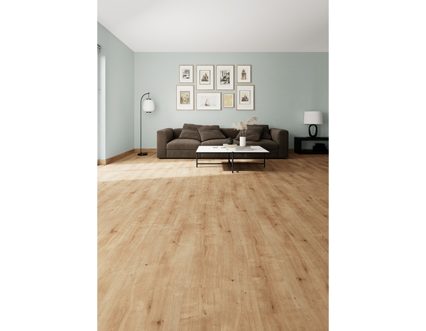 Sol stratifié à clipser 8 mm usage intense effet chêne naturel, DALBERT - 193x138,3 cm - Cooke and Lewis - Brico Dépôt