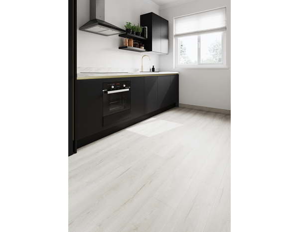 Sol stratifié à clipser 8 mm gris effet chêne naturel MINA GRIS WP - 138,3 x 19,3 cm" - Cooke and Lewis - Brico Dépôt