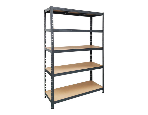 Étagère bois métal gris 200kg - H.180 x L.120 x P.40 cm - Brico Dépôt