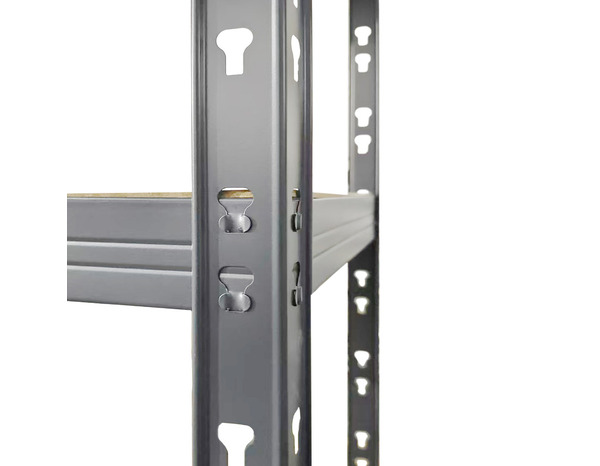 Étagère bois métal gris 200kg - H.180 x L.120 x P.40 cm - Brico Dépôt