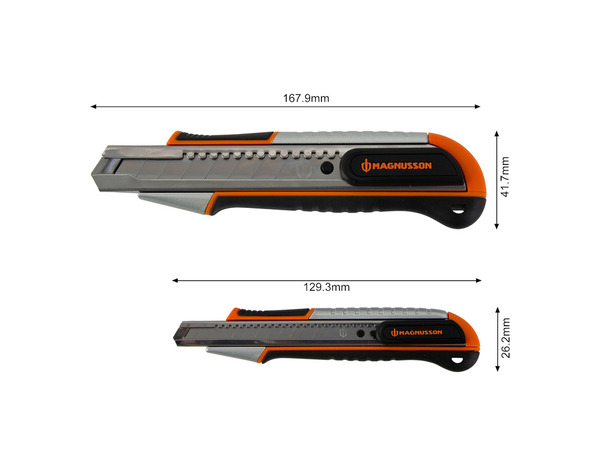 Lot de 2 cutters acier inox 9 mm et 18 mm - MAGNUSSON - Brico Dépôt