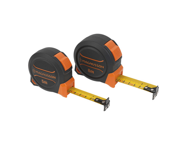 Lot de 2 mètres rubans 5m et 8 m avec crochet magnétique - MAGNUSSON - Brico Dépôt