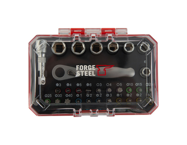 Coffret à douilles acier chrome vanadium 31 pièces - Forge steel - Brico Dépôt