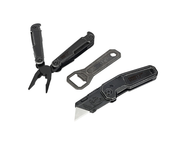 Ensemble d'outils multifonctions couteau, cutter et décapsuleur
 - Forge steel - Brico Dépôt