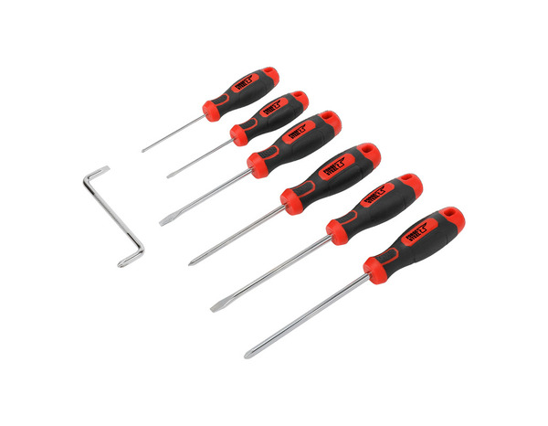 Lot de 7 tournevis acier cruciformes, plats et asymétriques - Forge steel - Brico Dépôt