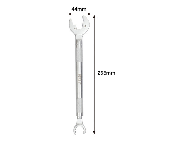 Clé de serrage 2 en 1 en acier argent - 25,5 x 4,4 x 14,3 cm - Forge steel - Brico Dépôt