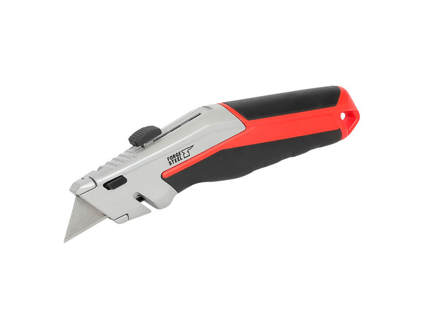 Lot cutter à lame + mètre ruban 5 m noir et rouge - L.12 x l.4,8 x H.21,5 cm
 - Forge steel - Brico Dépôt