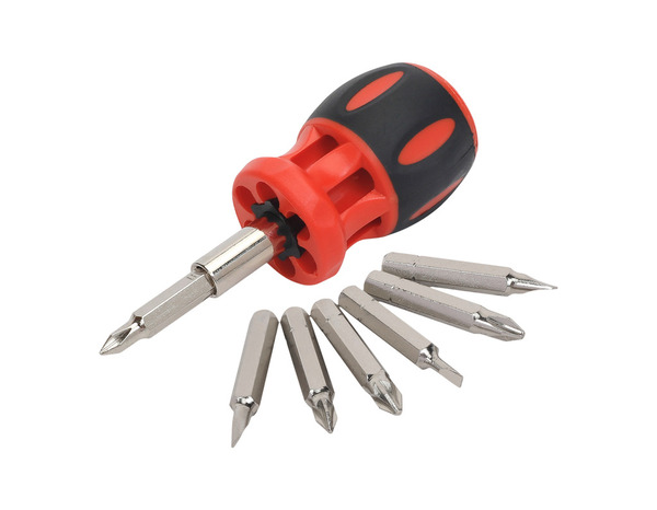 Lot de 2 tournevis et 14 porte-embouts acier - Forge steel - Brico Dépôt