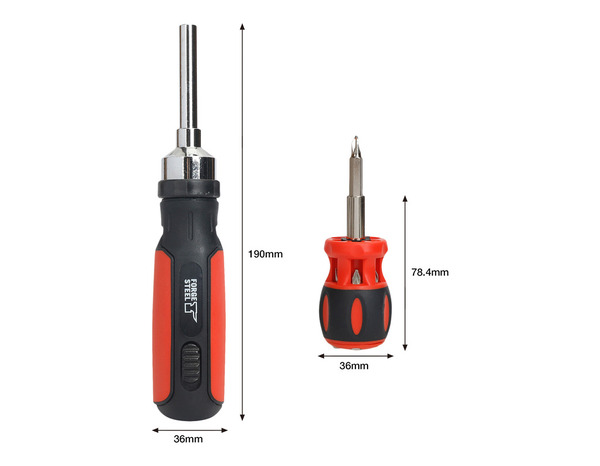 Lot de 2 tournevis et 14 porte-embouts acier - Forge steel - Brico Dépôt