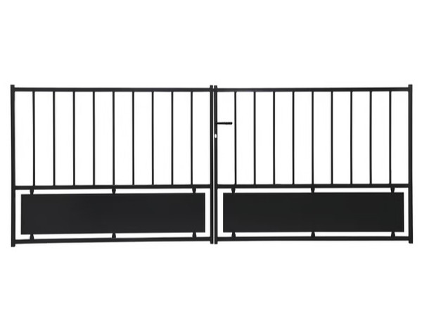 Portail métal battant noir CASTEL - 120 x 350 cm - Brico Dépôt