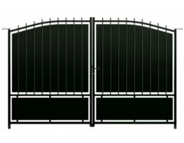 Portail métal plein battant noir HORIZON - 192 x 350 cm - Brico Dépôt