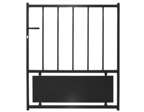 Portillon métal battant noir CASTEL - 120 x 100 cm - Brico Dépôt