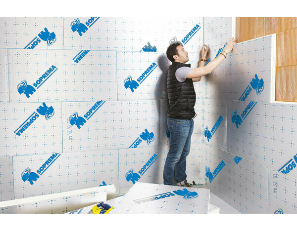 Lot de 6 (5+1 offerte) panneau polyuréthane, aluminium R.3,70 m²K/W - L.120 x l.60 x Ep.8 cm - Soprema - Brico Dépôt