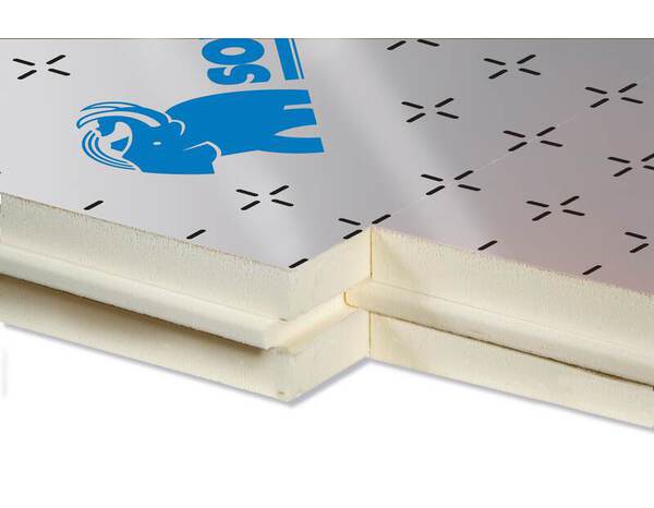 Lot de 6 (5+1 offerte) panneau polyuréthane, aluminium R.3,70 m²K/W - L.120 x l.60 x Ep.8 cm - Soprema - Brico Dépôt