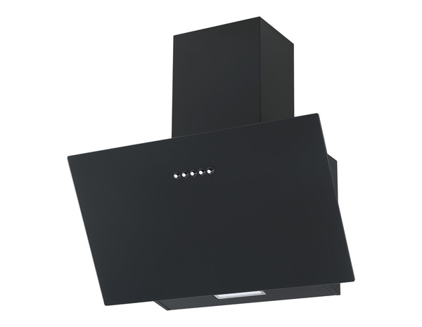 Hotte aspirante inclinée, noire - l.60 x H.88,5 x P.31,5 cm - Brico Dépôt