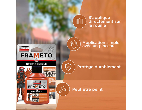 Antirouille pour tous métaux ferreux noir 90 ml - Frameto - Brico Dépôt