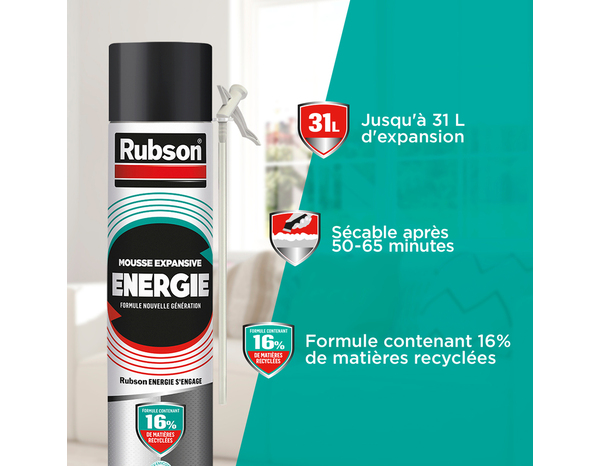 Mousse Expansive Energie Aérosol - 750ML - Rubson - Brico Dépôt