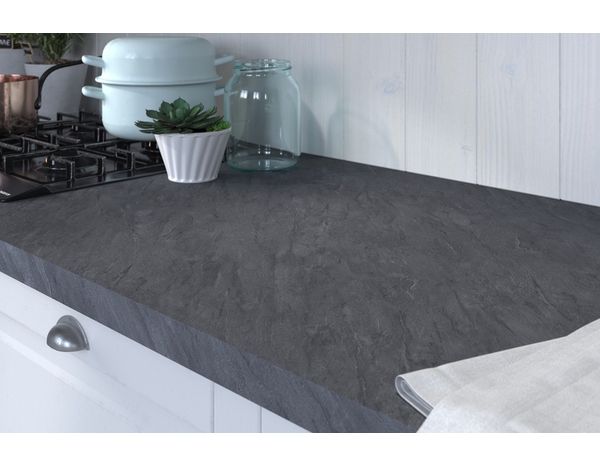 Plan de travail en particules stratifié anthracite GALAXIE - L.180 x Ep.2,8 cm - Brico Dépôt