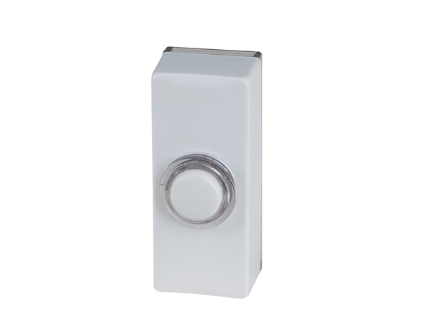 Bouton de sonnette filaire rétro éclairé blanc - Brico Dépôt