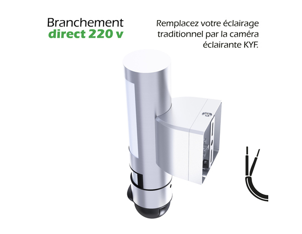 Caméra extérieure motorisée HD 3MP led 220V 1600 LM gris noir - Brico Dépôt