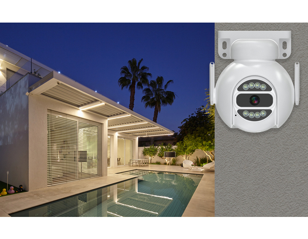 Kit vidéo surveillance 2 caméras HD 3mp blanc + écran tactile 10,1 pouces - Brico Dépôt