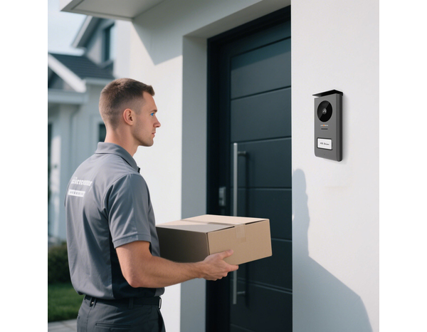 Portier vidéo connecté 7 pouces noir, vision noctune - Brico Dépôt