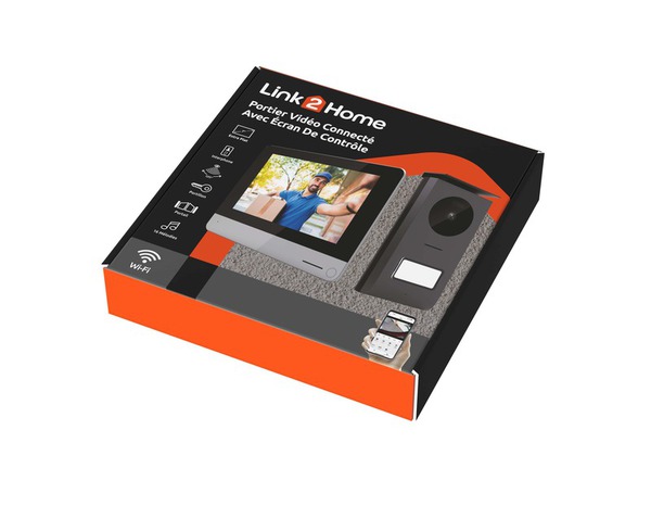 Portier vidéo connecté 7 pouces noir, vision noctune - Brico Dépôt