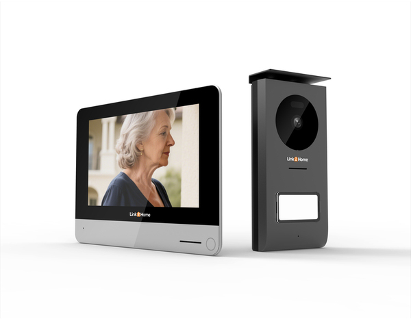 Portier vidéo connecté 7 pouces noir, vision noctune - Brico Dépôt