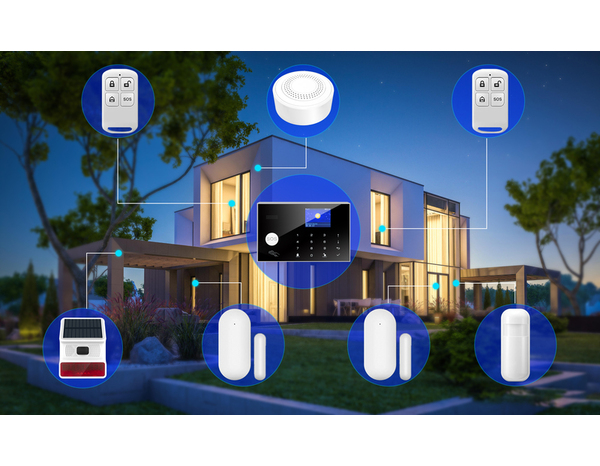 Kit alarme connectée noir, sirènes intérieure et extérieure LINK2HOME - Brico Dépôt