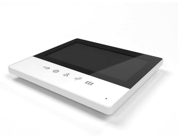 Visiophone couleur filaire 2 fils 7 pouces blanc, vision noctune - Optex - Brico Dépôt