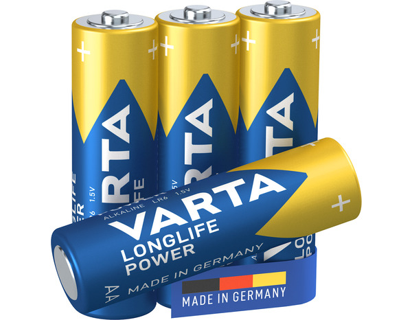 Lot de 4 piles alcalines AA/LR6 "LongLife Power" - Varta - Brico Dépôt